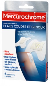 Mercurochrome pansement plaies COUDE-GENOUX