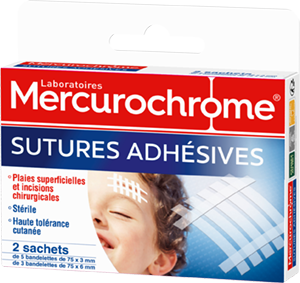 Mercurochrome, Strips sutures adhésives