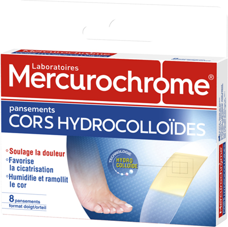 Mercurochrome, Pansements cors hydrocolloïdes