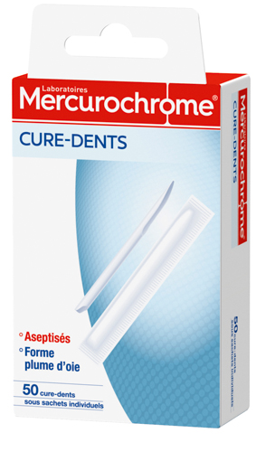 Mercurochrome, Cure-dents