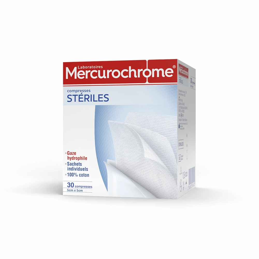 compresses steriles boite de 30 compresses