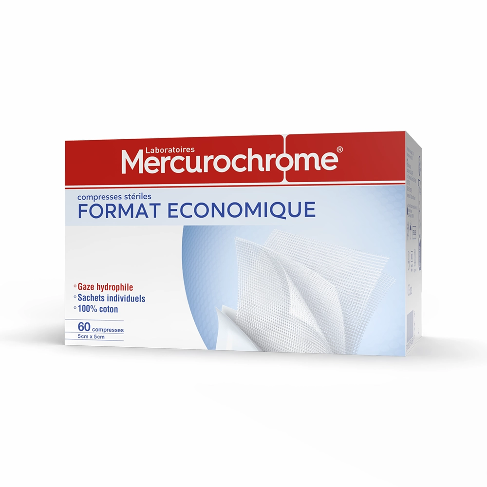 compresses steriles format economique boite de 60 compresses