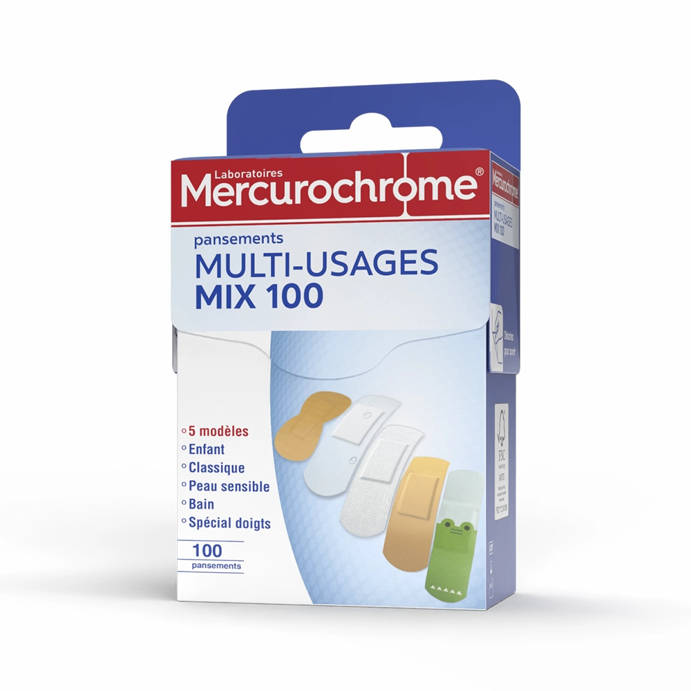 mix pansements multi usages boite de 100 pansements_3160920501777_1
