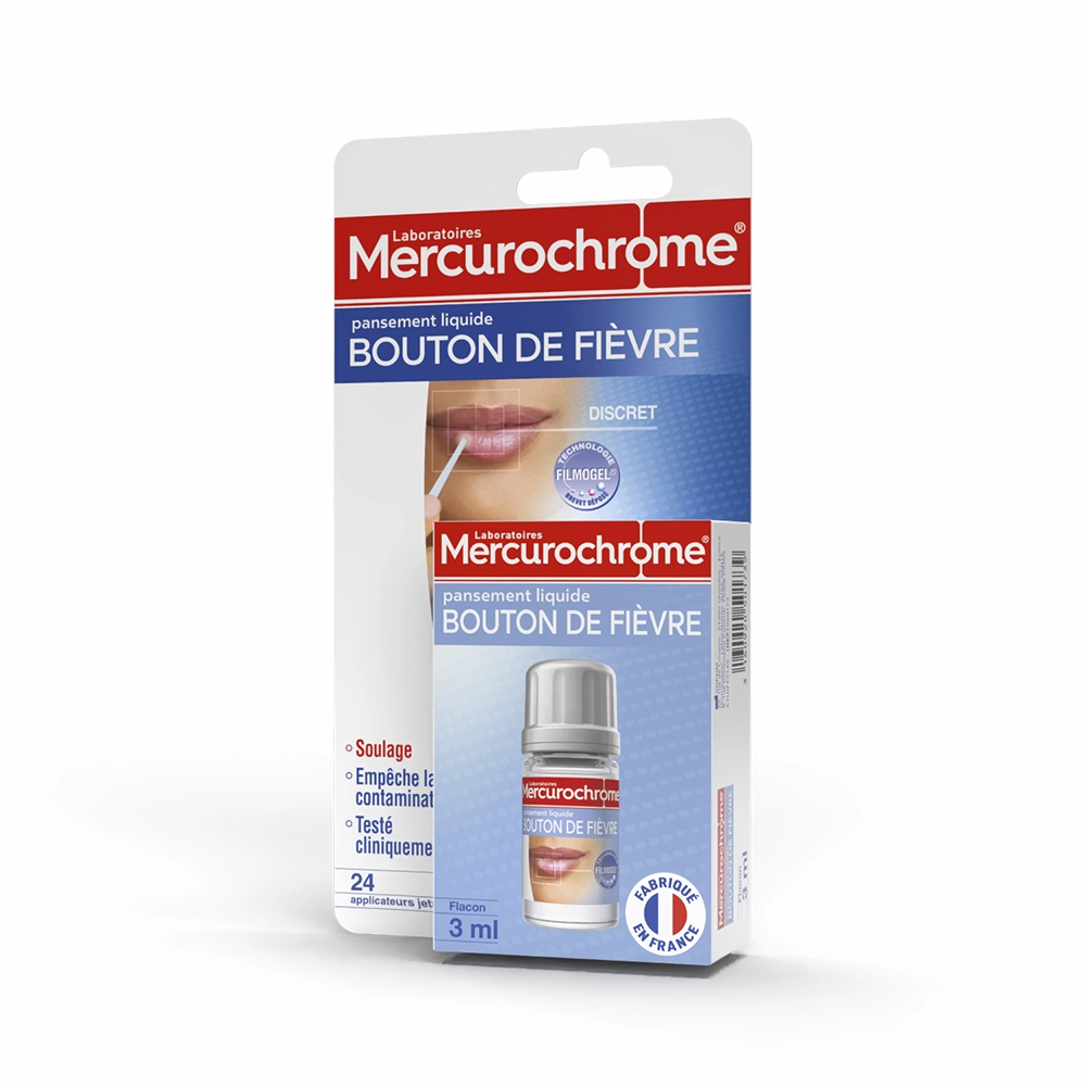 pansement liquide bouton de fievre 1 flacon de 3ml