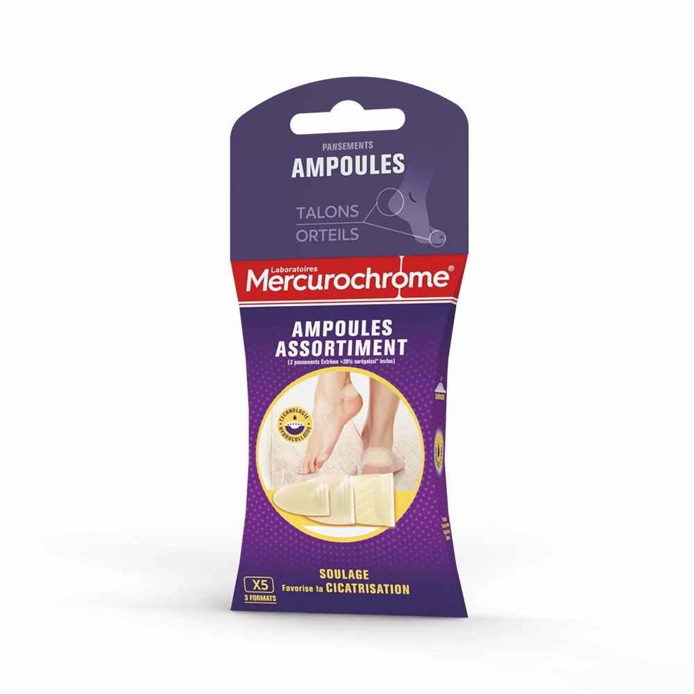 pansements ampoules assortiment 5 unites