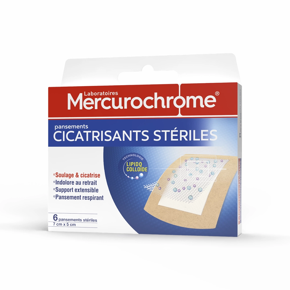 pansements cicatrisants steriles boite de 6 pansements
