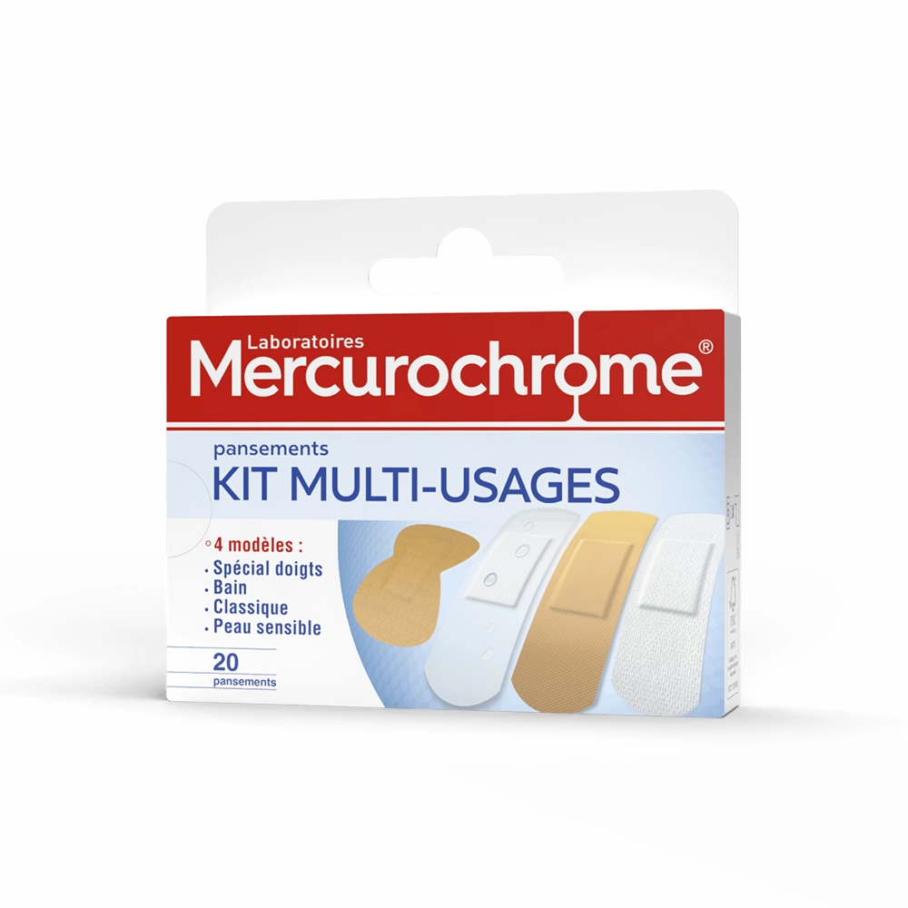 pansements kit multi usages boite de 20 pansements