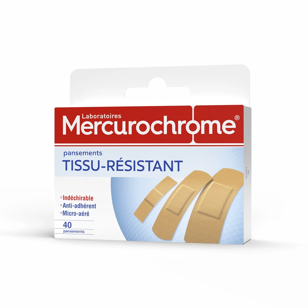 pansements tissu resistant boite de 40 pansements