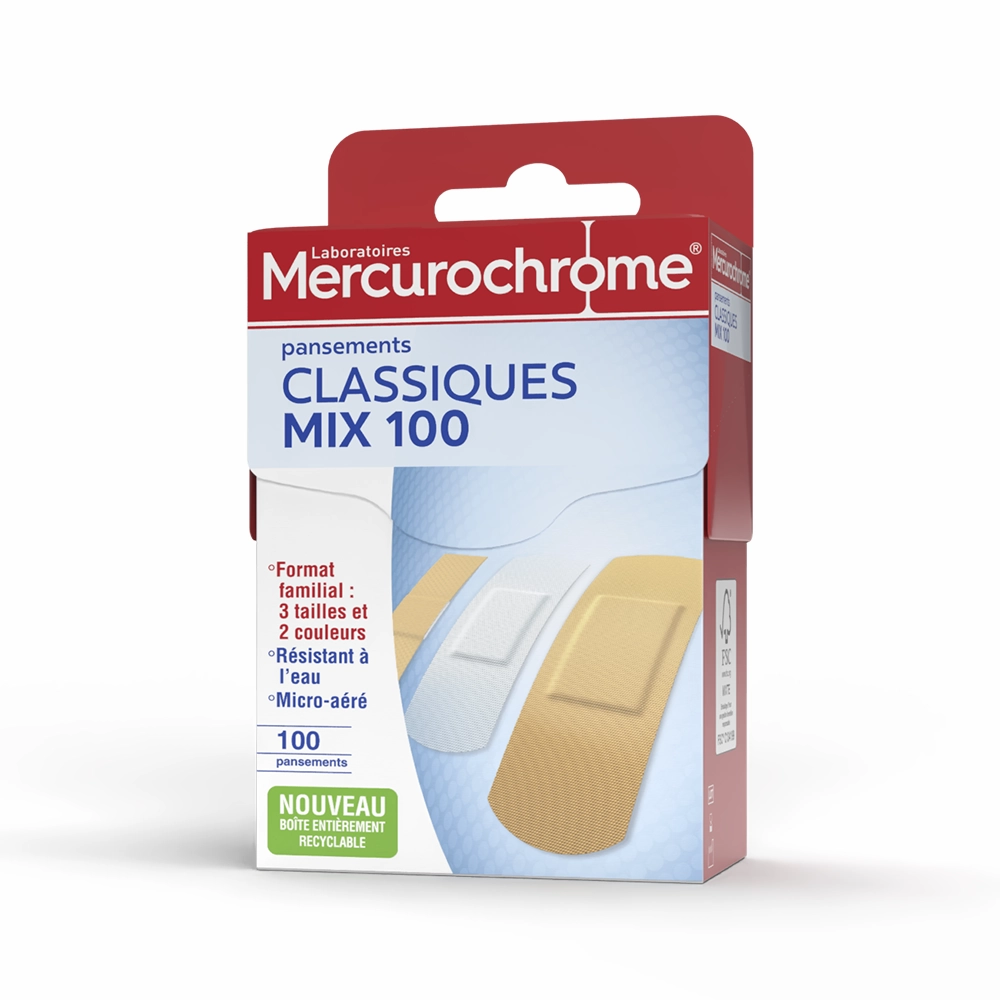 pansements universel maxi format boite de 100 pansements