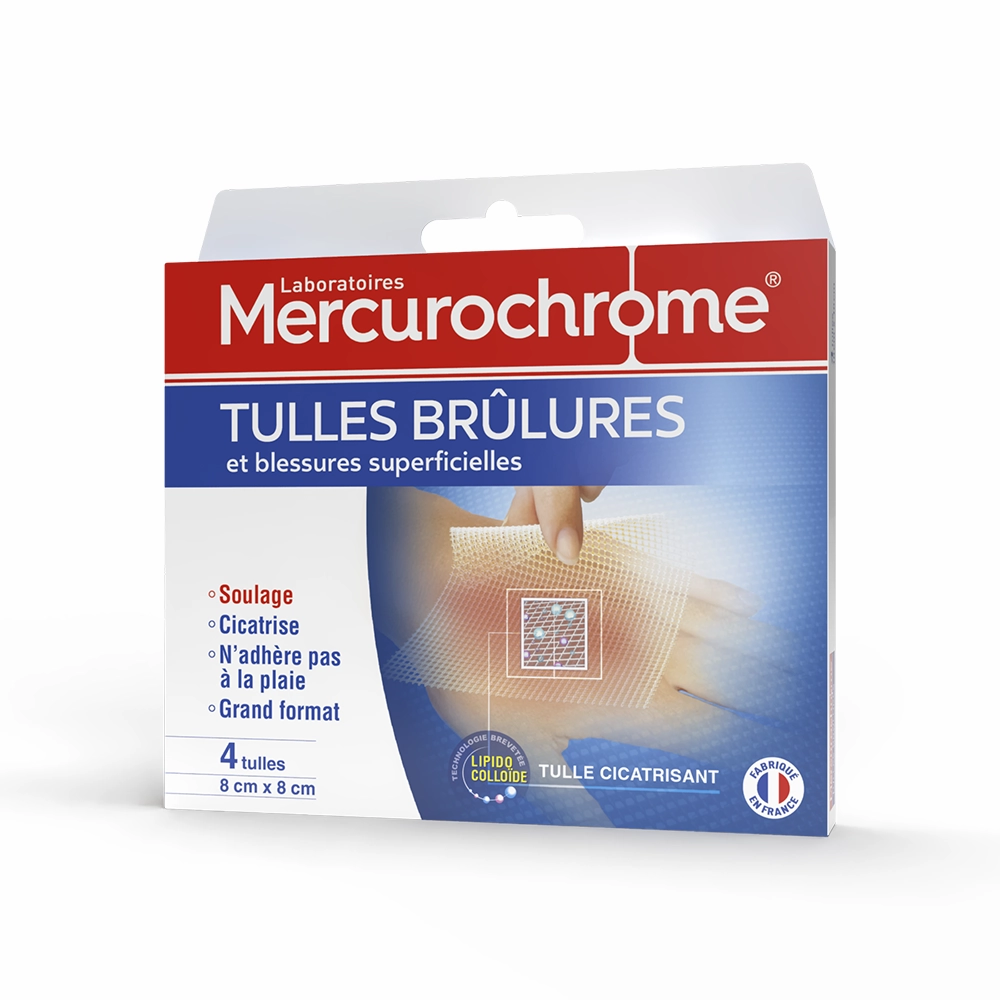 tulles brulures boite de 4 tulles
